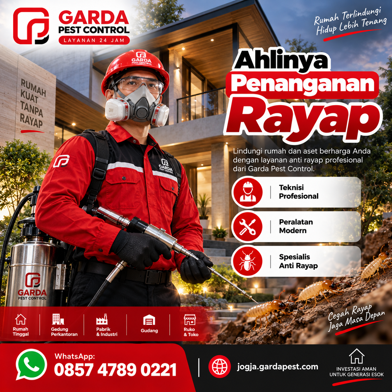 Jasa Pembasmi Rayap Area Sleman